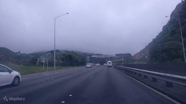 Ngauranga Gorge on a classic Wellington day