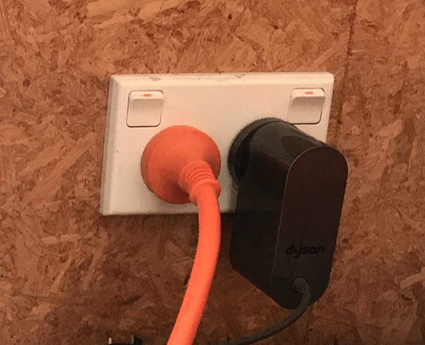 Standard household socket used for EV charging